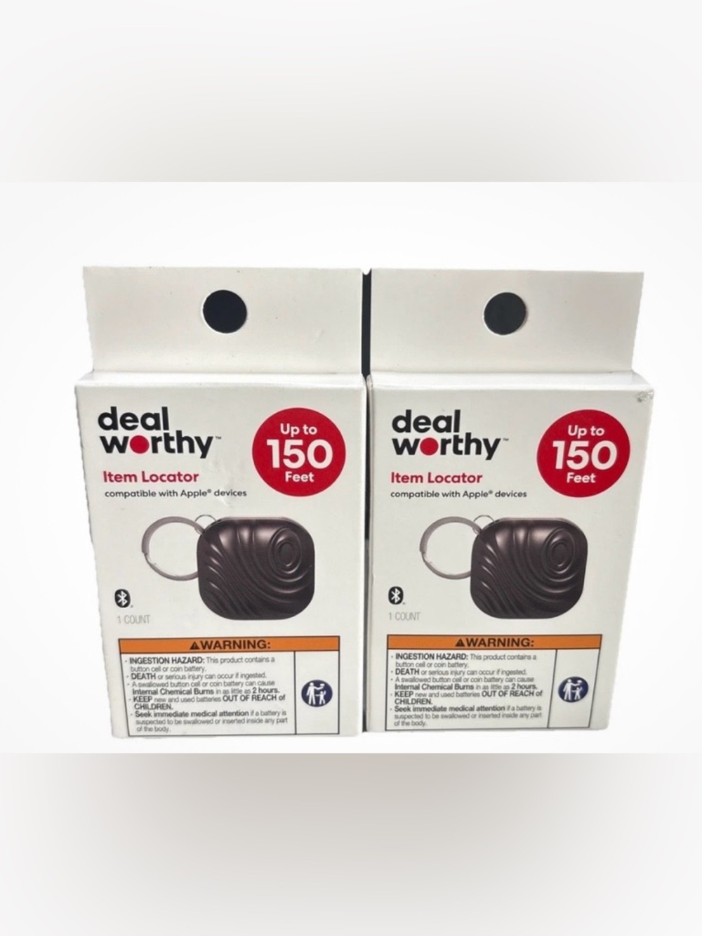 2 Pack deal Worthy Item Locator Compatible With Apple Find My Item